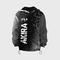 Куртка с капюшоном детская Akira glitch на темном фоне: по-вертикали, цвет: 3D-черный