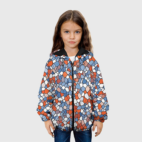 Детская куртка Красочная мозаика / 3D-Черный – фото 3