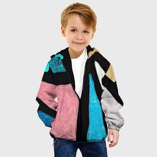 Детская куртка Переливы красок / 3D-Черный – фото 4
