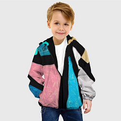 Куртка с капюшоном детская Переливы красок, цвет: 3D-черный — фото 2