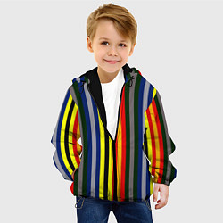 Куртка с капюшоном детская Полосы школа чародейства и волшебства, цвет: 3D-черный — фото 2