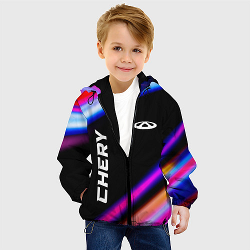 Детская куртка Chery speed lights / 3D-Черный – фото 4