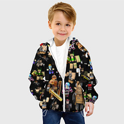 Куртка с капюшоном детская Роблокс и его персонажи, цвет: 3D-белый — фото 2