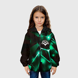 Куртка с капюшоном детская Warframe разлом плит, цвет: 3D-черный — фото 2