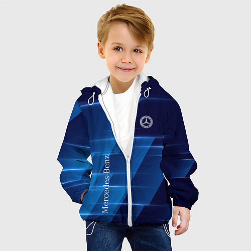 Детская куртка Mercedes Benz sign / 3D-Белый – фото 4