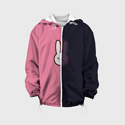 Куртка с капюшоном детская Ребенок идола - Кролик лого, цвет: 3D-белый