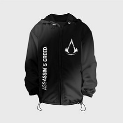 Детская куртка Assassins Creed glitch на темном фоне: надпись, си