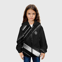 Куртка с капюшоном детская Volkswagen sign, цвет: 3D-черный — фото 2