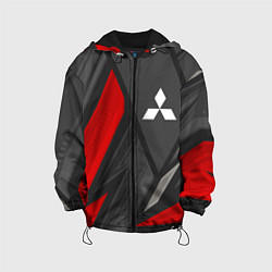 Куртка с капюшоном детская Mitsubishi sports racing, цвет: 3D-черный