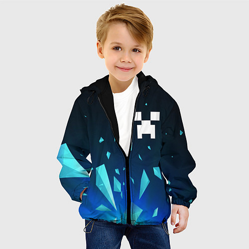 Детская куртка Minecraft взрыв частиц / 3D-Черный – фото 4