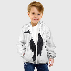 Куртка с капюшоном детская Черный странник, цвет: 3D-белый — фото 2