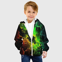 Куртка с капюшоном детская Зеленое небо, цвет: 3D-белый — фото 2