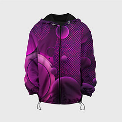 Куртка с капюшоном детская Фиолетовые шары, цвет: 3D-черный