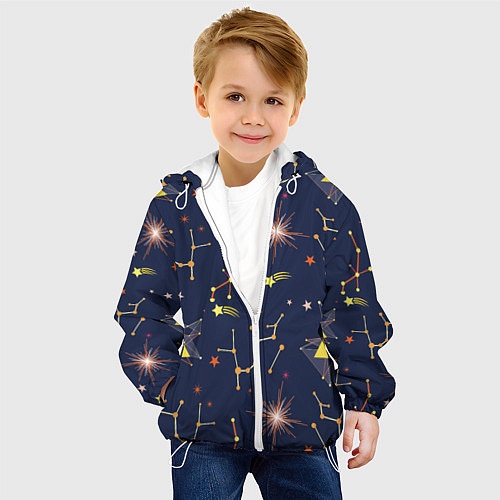 Детская куртка Созвездия / 3D-Белый – фото 4