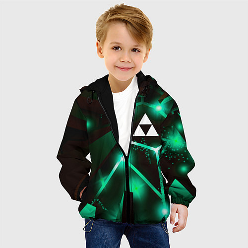 Детская куртка Zelda разлом плит / 3D-Черный – фото 4