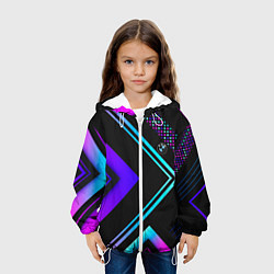 Куртка с капюшоном детская BMW sign auto, цвет: 3D-белый — фото 2