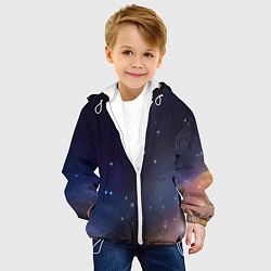 Куртка с капюшоном детская Космическое полотно, цвет: 3D-белый — фото 2