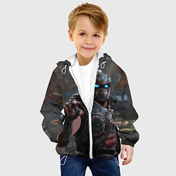 Куртка с капюшоном детская Gears of war Клейтон Кармайн, цвет: 3D-белый — фото 2