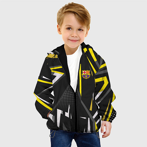 Детская куртка ФК Барселона эмблема / 3D-Черный – фото 4