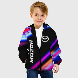 Куртка с капюшоном детская Mazda speed lights, цвет: 3D-черный — фото 2