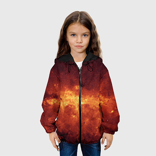 Детская куртка Огненная галактика / 3D-Черный – фото 3