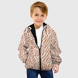 Куртка с капюшоном детская Африканский пятнистый узор, цвет: 3D-черный — фото 2