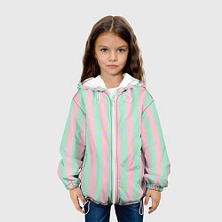 Куртка с капюшоном детская Полоска в цветочек - костюм Кена из фильма Барби, цвет: 3D-белый — фото 2