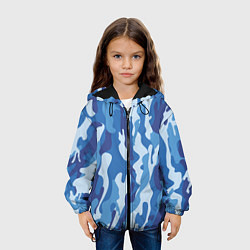 Куртка с капюшоном детская Blue military, цвет: 3D-черный — фото 2