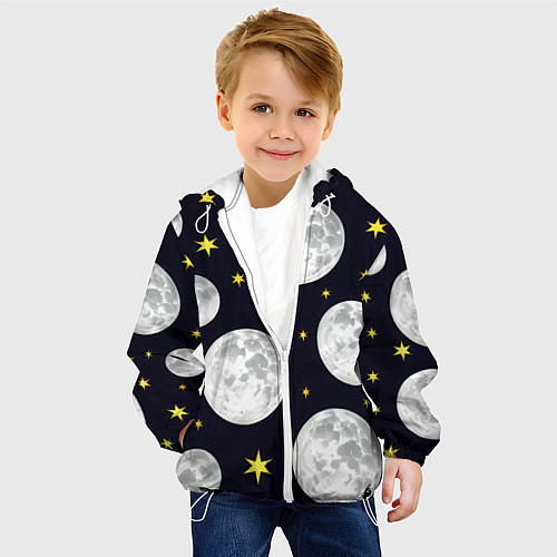Детская куртка Космос лун / 3D-Белый – фото 4