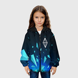 Куртка с капюшоном детская The Sims взрыв частиц, цвет: 3D-черный — фото 2