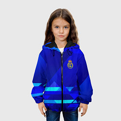 Куртка с капюшоном детская Реал Мадрид фк эмблема, цвет: 3D-черный — фото 2