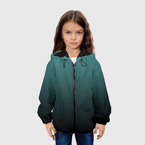 Детская куртка Градиент зелено-черный / 3D-Черный – фото 3
