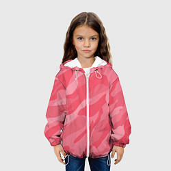 Куртка с капюшоном детская Pink military, цвет: 3D-белый — фото 2