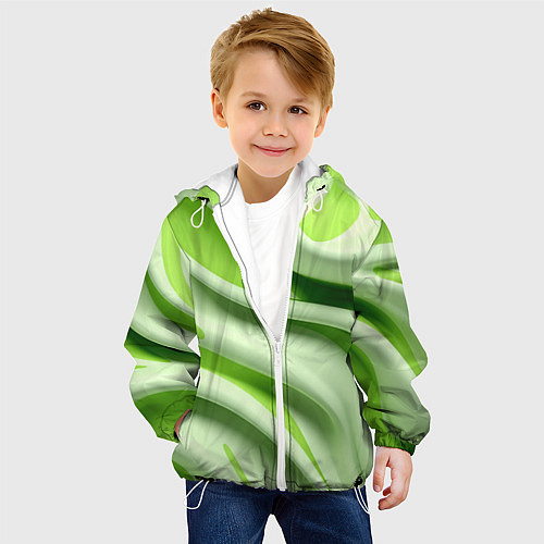 Детская куртка Объемные складки / 3D-Белый – фото 4
