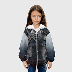 Куртка с капюшоном детская Броня Геральта, цвет: 3D-белый — фото 2