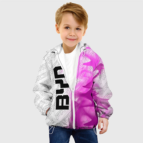Детская куртка BYD pro racing: по-вертикали / 3D-Белый – фото 4