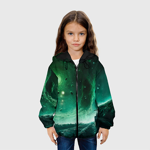 Детская куртка Космическая буря / 3D-Черный – фото 3