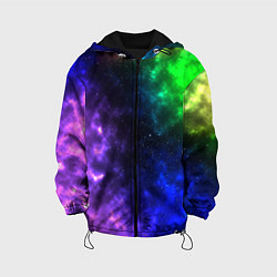 Куртка с капюшоном детская Космос мультицвет, цвет: 3D-черный