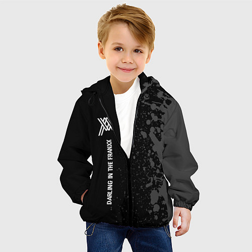 Детская куртка Darling in the FranXX glitch на темном фоне: по-ве / 3D-Черный – фото 4