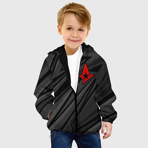 Детская куртка Astralis - монохромный / 3D-Черный – фото 4