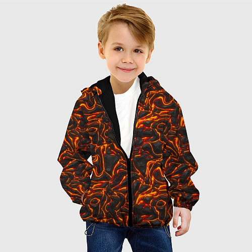 Детская куртка Огненная лава / 3D-Черный – фото 4