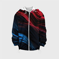 Куртка с капюшоном детская Blue red black, цвет: 3D-белый