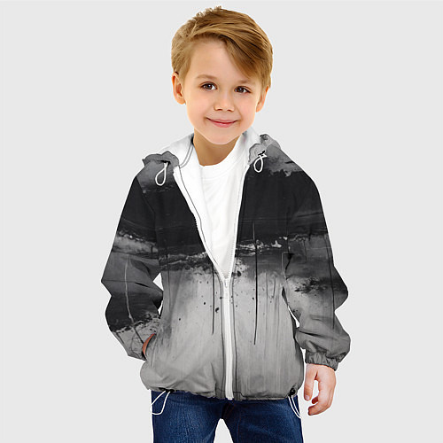 Детская куртка Текучая смола / 3D-Белый – фото 4