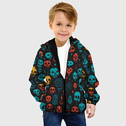 Куртка с капюшоном детская Skull party, цвет: 3D-черный — фото 2