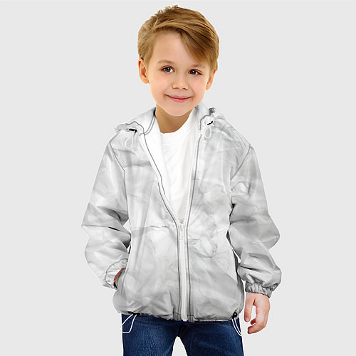 Детская куртка Мятая бумага - текстура / 3D-Белый – фото 4
