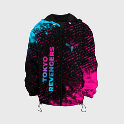 Куртка с капюшоном детская Tokyo Revengers - neon gradient: надпись, символ, цвет: 3D-черный