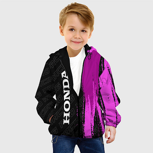 Детская куртка Honda pro racing: по-вертикали / 3D-Черный – фото 4