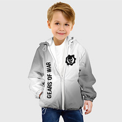 Куртка с капюшоном детская Gears of War glitch на светлом фоне: надпись, симв, цвет: 3D-белый — фото 2