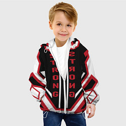 Куртка с капюшоном детская Сильный, цвет: 3D-белый — фото 2