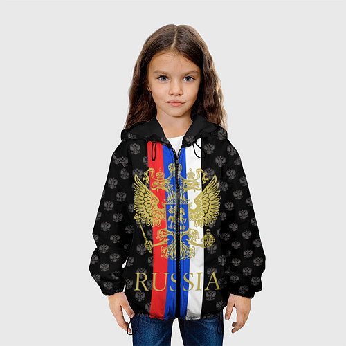 Детская куртка Russia / 3D-Черный – фото 3